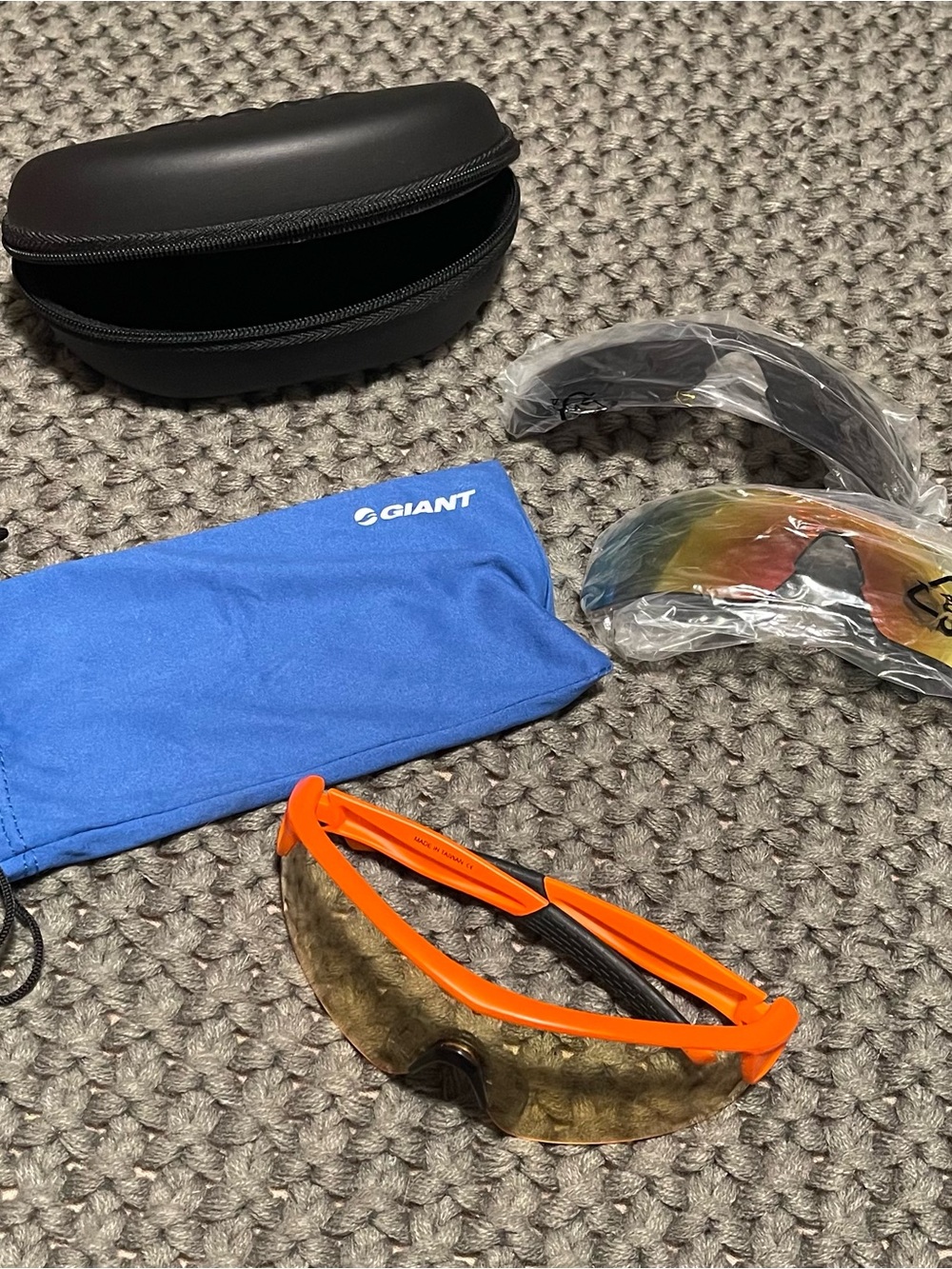 GIANT Orange Sports Sunglasses with Interchangeable Lenses